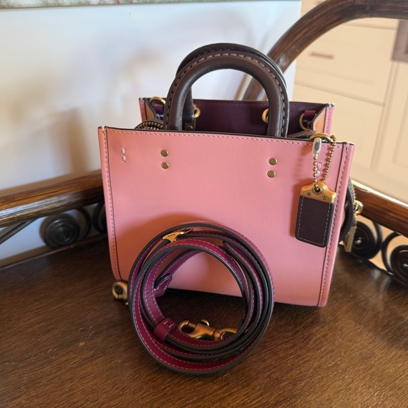 Coach Pink and Dark Brown Mini Tote - Picture 8 of 8